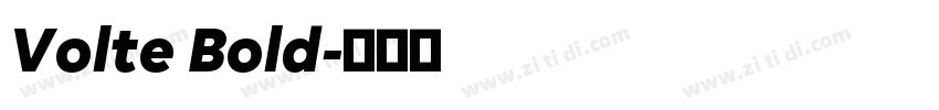 Volte Bold字体转换